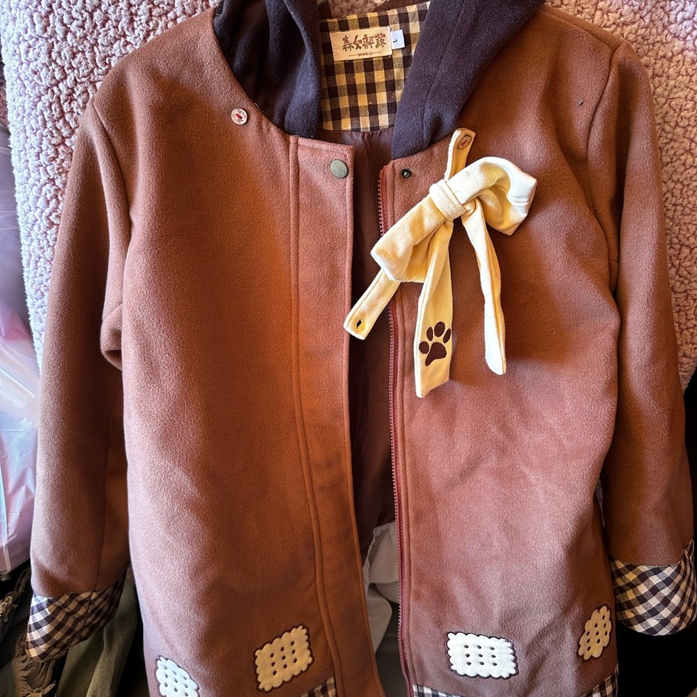Brown Kids Jacket with Hood